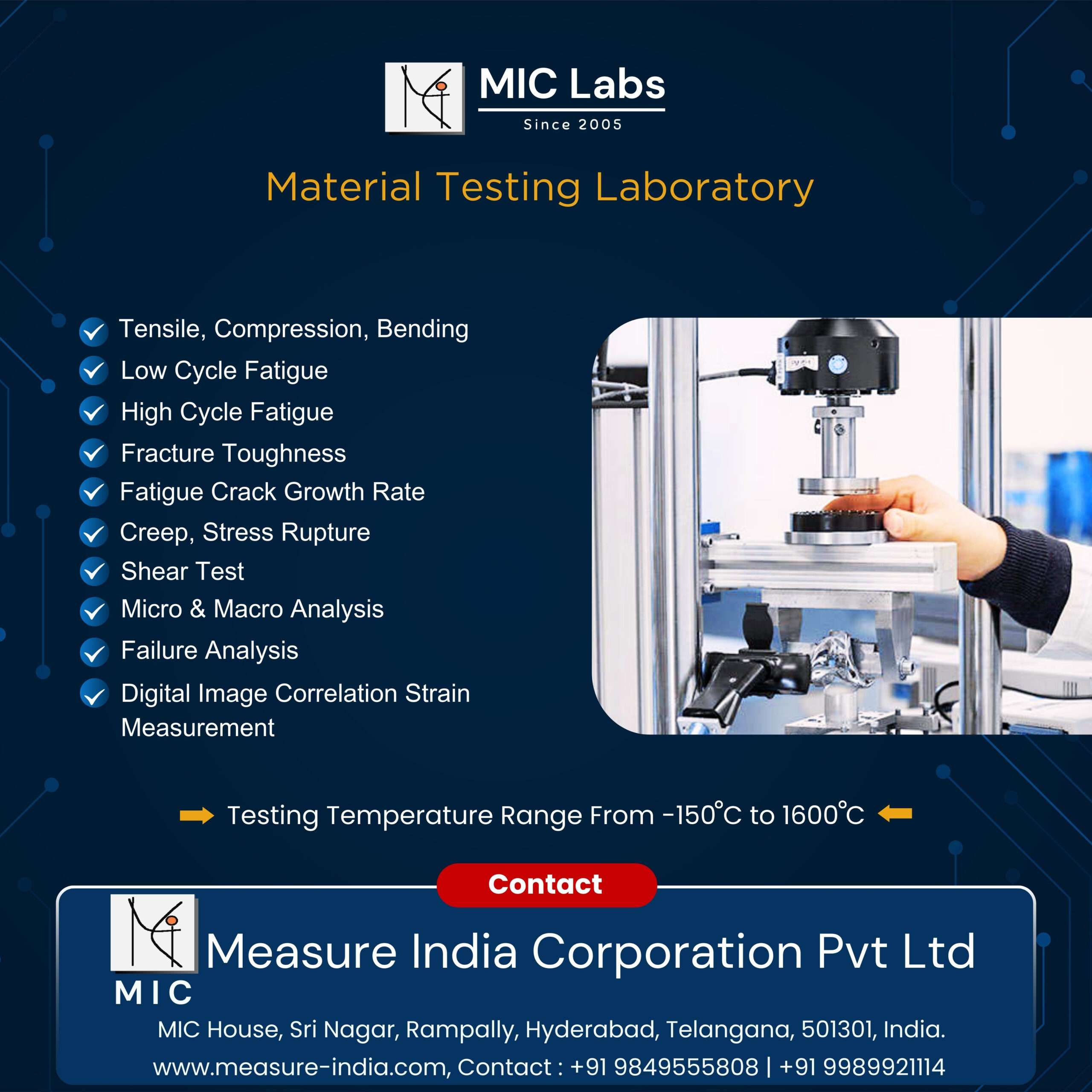 Material Testing Lab & Services | Mechanical Testing Laboratory